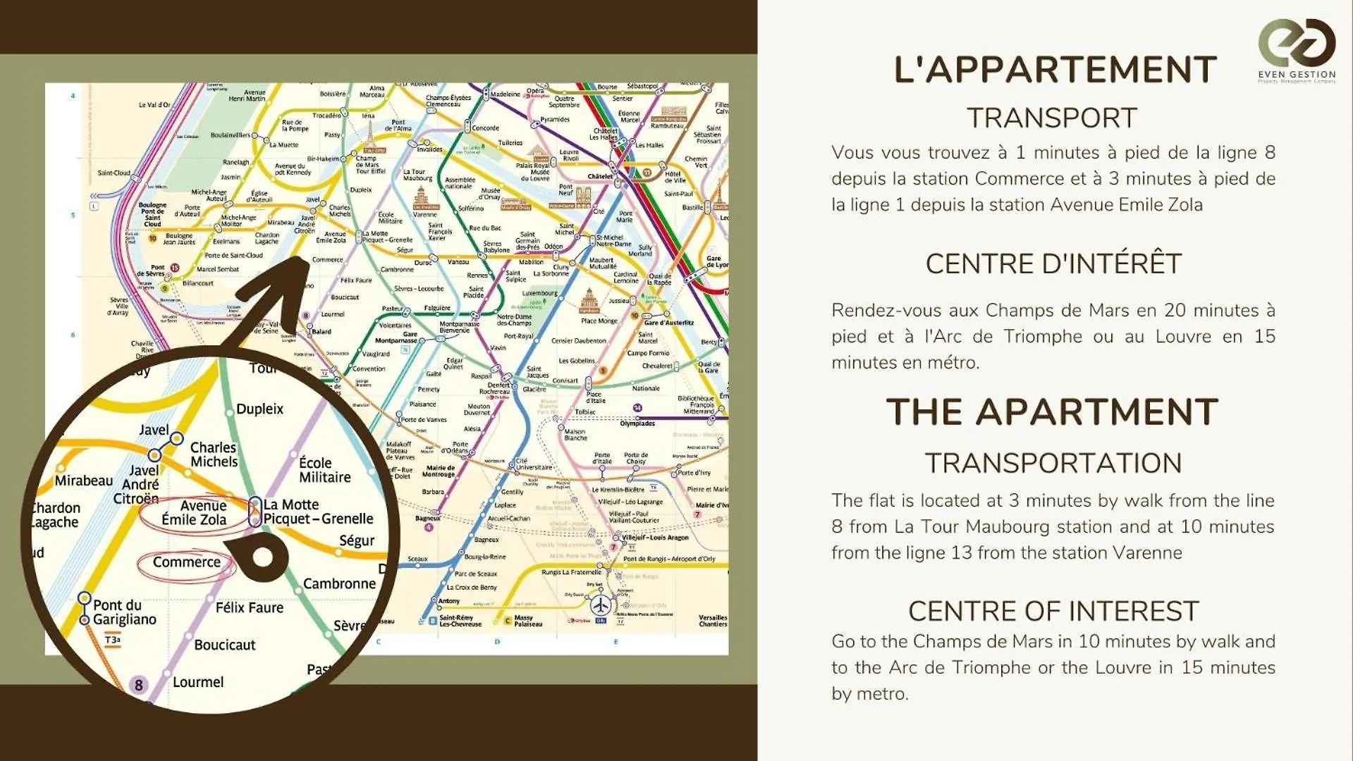 Apartment 4G#Appart 8Pers # 3 Chambres # Commerce # Paris 15#Ac